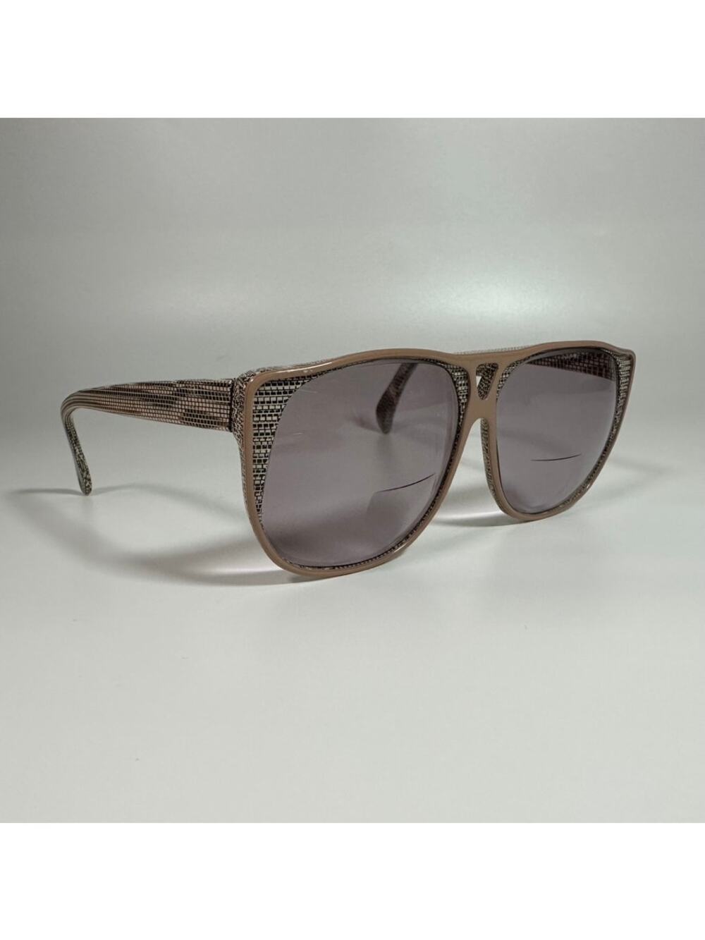 Vintage Tura 83011 TAN France Snakeskin Pattern Rx Sunglasses Frames